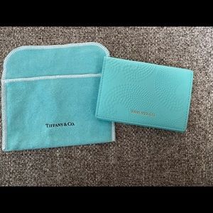 Small Tiffany & Co Wave Embossed Wallet EUC